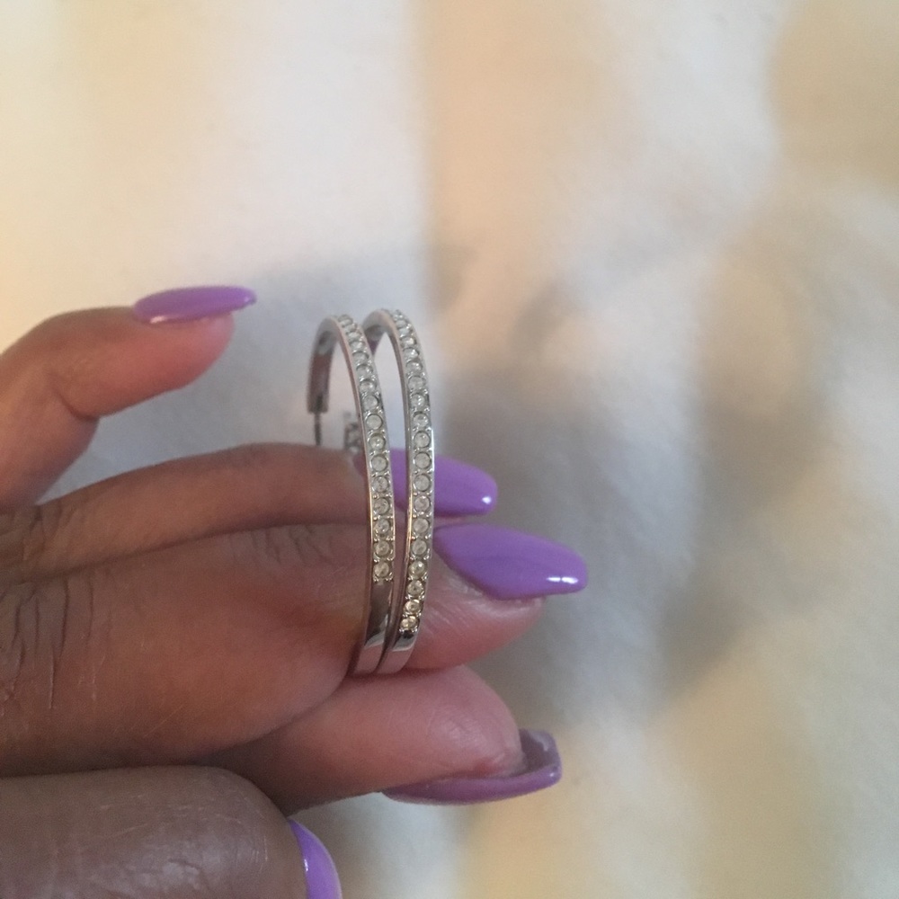 Swarovski hoop earrings
